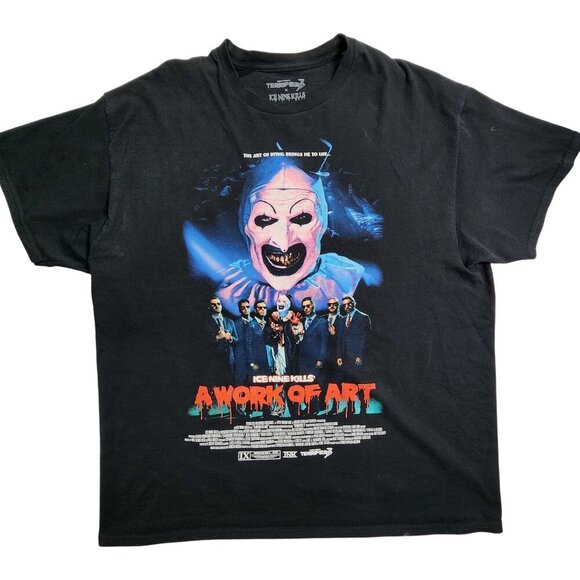 Ice Nine Kills Terrifier 2 A Work Of Art Horror T-Shirt XL Black 100% Cotton Gra - Picture 1 of 8